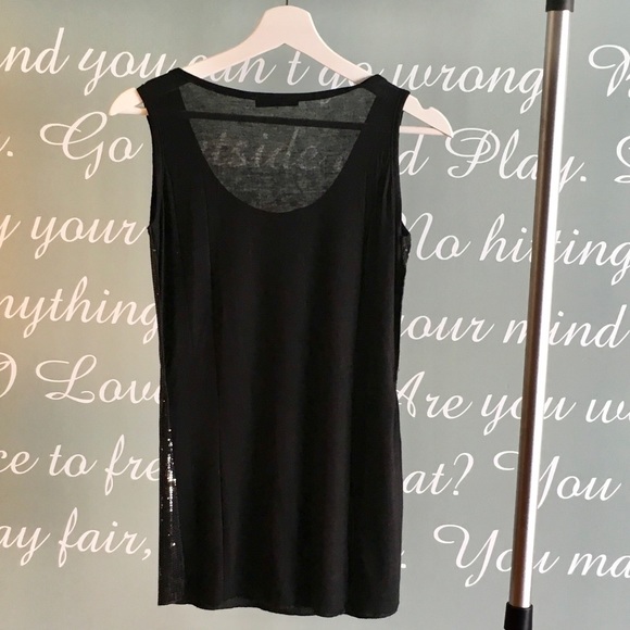 AMILLE & AMLLE BLACK SEQUIN TOP - Picture 3 of 3